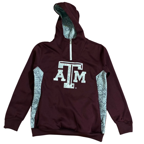 Unisex GEN 2 TEXAS A&M Hooded Pullover Lightweight Jacket Maroon YTH SZ Lg 14/16 - Picture 1 of 9